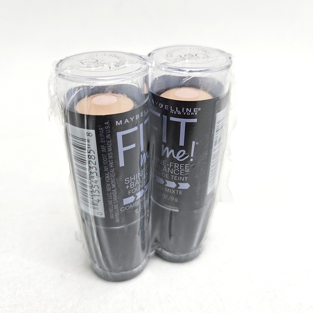 Maybelline 120 CLASSIC IVORY Fit Me Shine-Free Stick Foundations 2 PACK